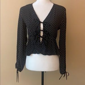 Topshop tie front top